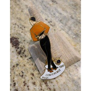 Vintage Lions Club Pin 1981 Washington Conference Spur. Matador? Spanish Dancer?